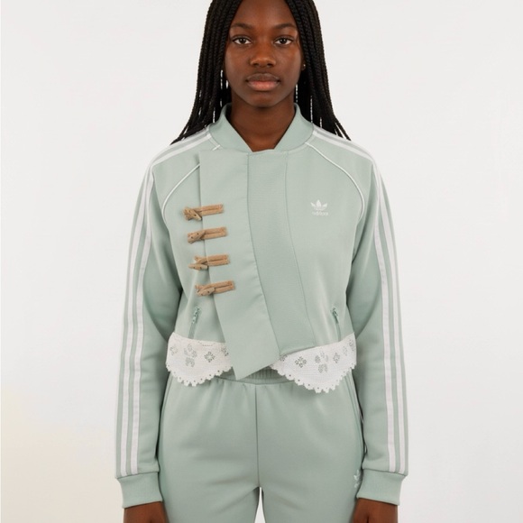 adidas Jackets & Blazers - Adidas Women's Mint Bomber Jacket with Lace Trim